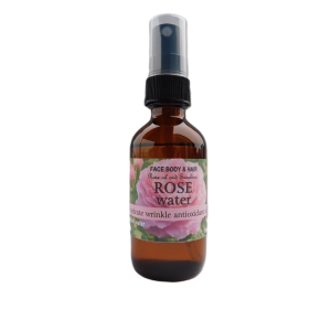 Damask Rose Water in glass bottle – Rose Oil & Sunshine