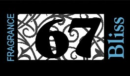 67 Bliss fragrance rollerball perfume in glass bottle with black box