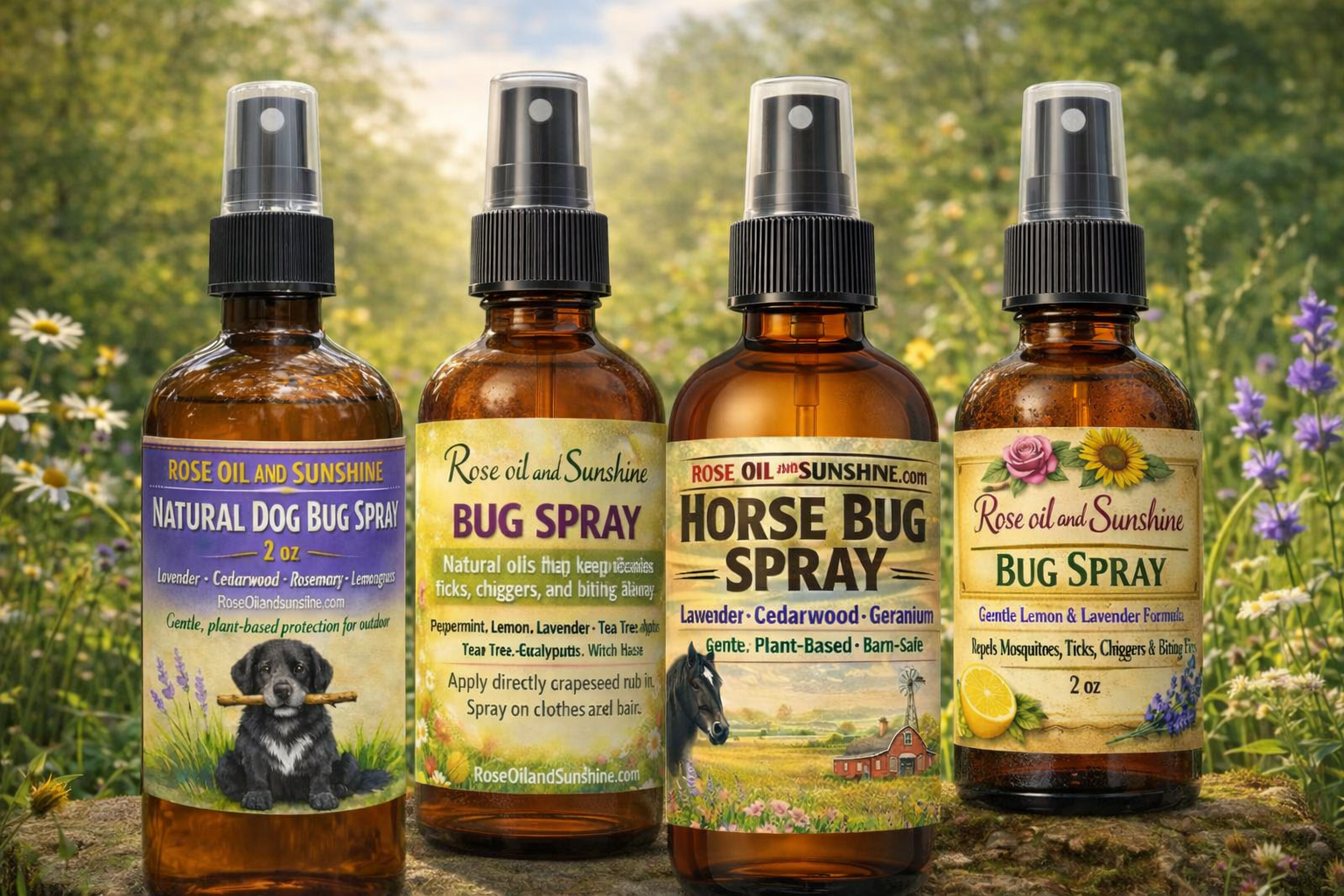 Natural Bug Spray for Humans Dogs and Horses